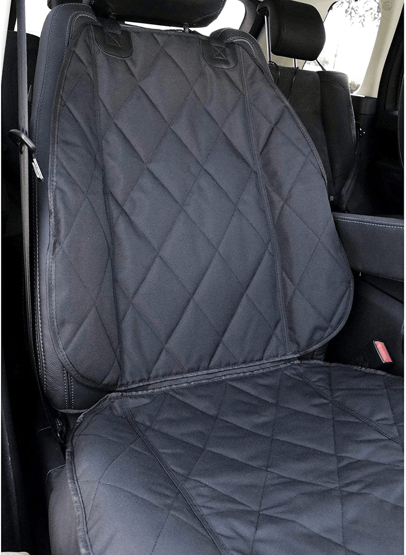 BarksBar Pet Front Seat Cover for Cars - Black, Nonslip Backing with Anchors, Quilted, Padded, Durable Pet Seat Covers for Cars, Trucks & SUVs Vehicles & Parts > Vehicle Parts & Accessories > Motor Vehicle Parts > Motor Vehicle Seating BarksBar 1 Count (Pack of 1)  