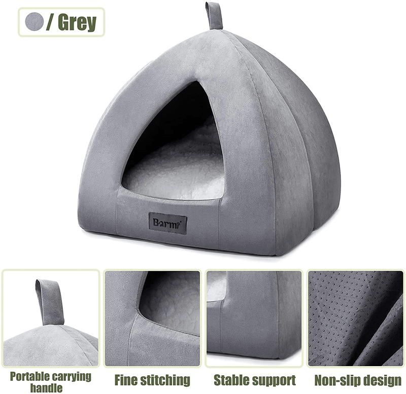 BARMI Kitten Bed Cat Cave Bed for Cats & Dogs, 16 Inches Kitty Bed Hut with Removable Indoor Pet Cat Condos Animals & Pet Supplies > Pet Supplies > Cat Supplies > Cat Beds BARMI   