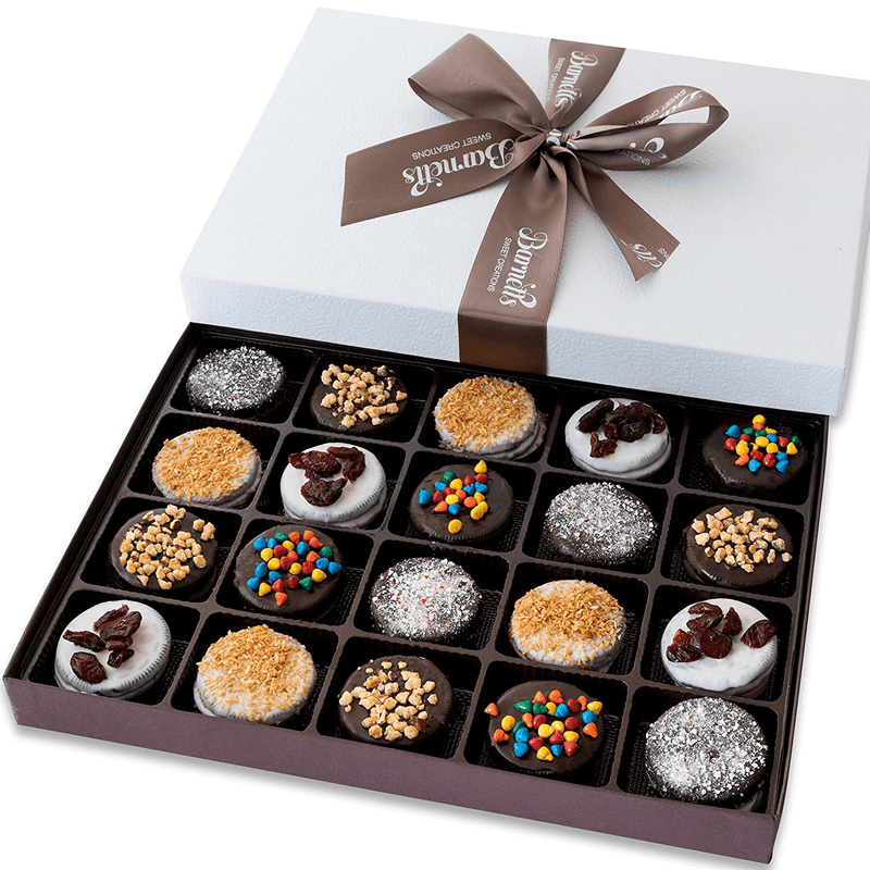 Barnett’S Holiday Gift Basket – Elegant Chocolate Covered Sandwich Cookies Gift Box – Unique Gourmet Food Gifts Idea for Men, Women, Birthday, Corporate, Mothers Day or Valentines Baskets