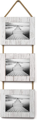 Barnyard Designs 5X7 Rustic Picture Frame 5X7, Wood Picture Frames, Farmhouse Picture Frames, Distressed Wood Frame, Rustic Frames, Horizontal Display, Wall Hanging Farmhouse Frames, White, Set of 3 Home & Garden > Decor > Picture Frames Barnyard Designs Whitewash  