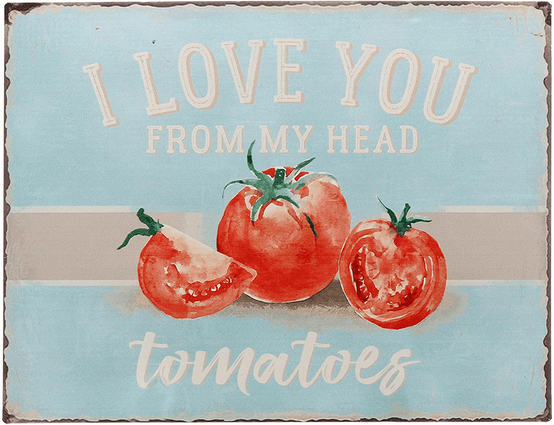 Barnyard Designs I Love You from My Head Tomatoes Funny Retro Vintage Tin Bar Sign Country Home Decor 13” x 10” Home & Garden > Decor > Seasonal & Holiday Decorations Barnyard Designs Default Title  
