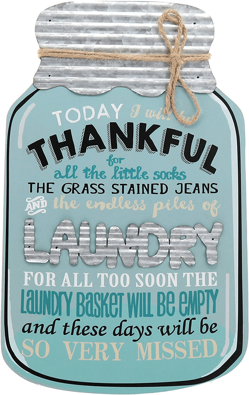 Barnyard Designs 'Today I Will Be Thankful' Rustic Mason Jar Sign, Decorative Wood and Metal Wall Art, Vintage Country Home Decor, 9" x 14" Home & Garden > Decor > Seasonal & Holiday Decorations Barnyard Designs Default Title  