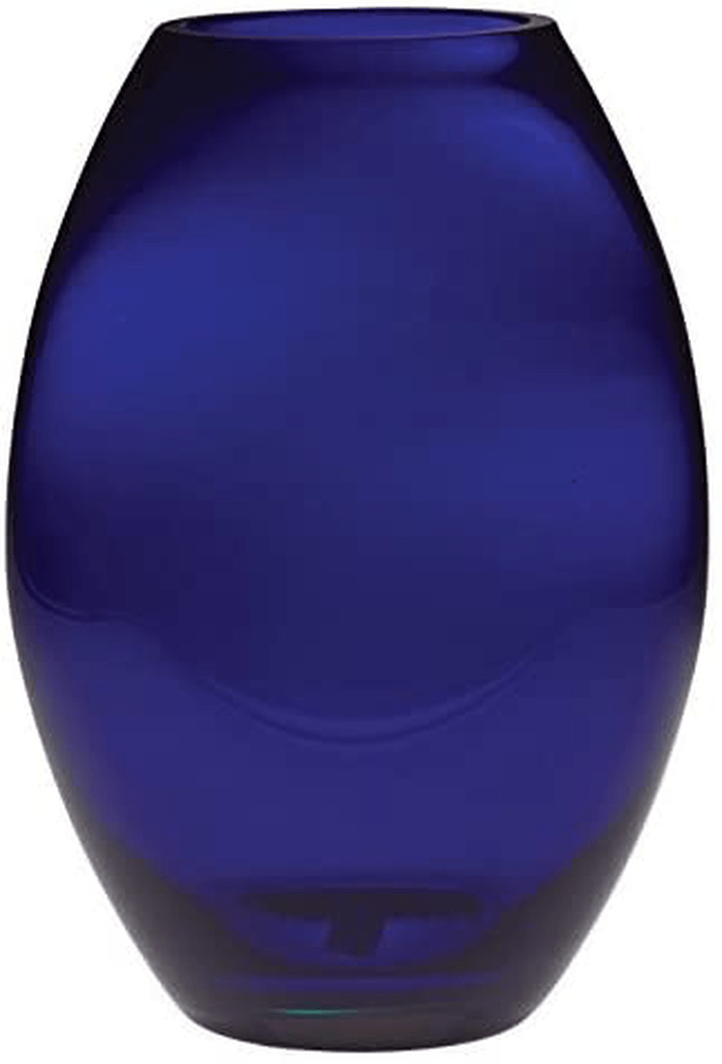Barski Glass - Handmade - 12" H - (12 inches High) - Barrel Vase - Cobalt Blue - Made in Europe Home & Garden > Decor > Vases Barski   