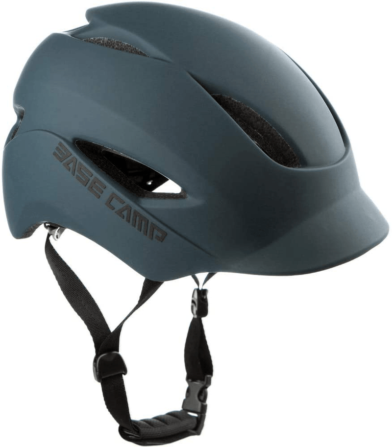 BASE CAMP Bike Helmet, Bicycle Helmet with Light for Adult Men Women Commuter Urban Scooter Adjustable M Size Sporting Goods > Outdoor Recreation > Cycling > Cycling Apparel & Accessories > Bicycle Helmets BASE CAMP Matte Portaro Grey  