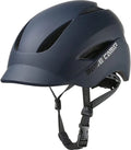 BASE CAMP Bike Helmet Lightweight, Adults-Men-Women Bike Helmet with Light, Visor-Urban Modern Bicycle Helmet for Commuting, Biking, Skating, Adjustable M Size
