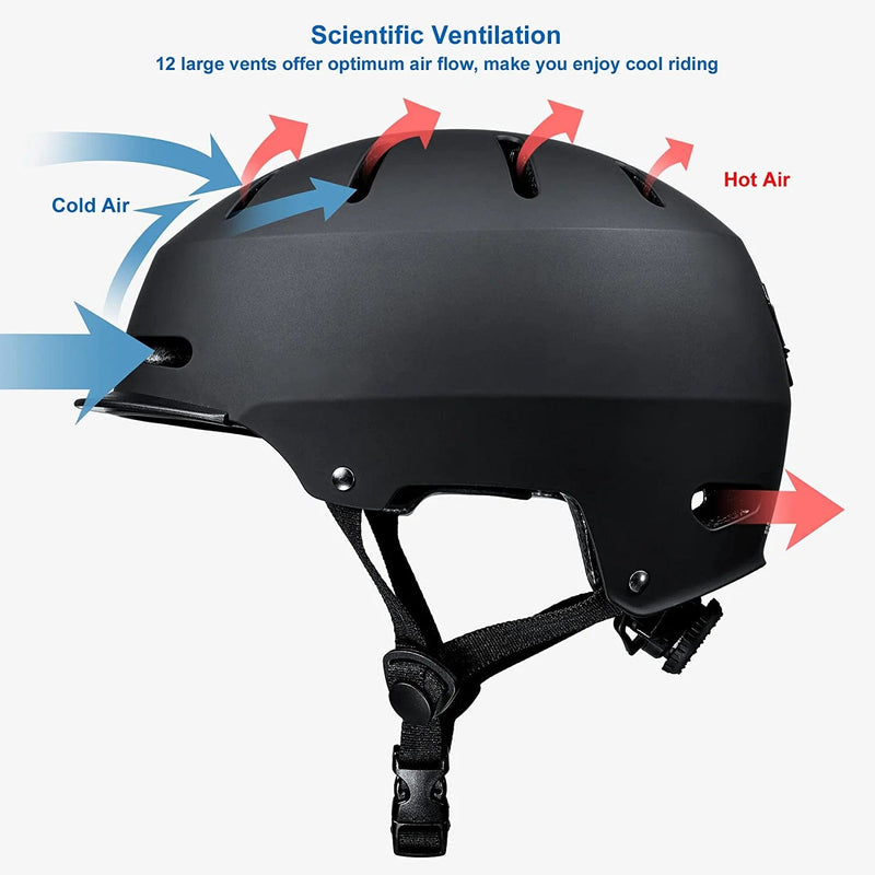 BASE CAMP Bike Helmet with Rechargeable Light, Visor, Dual Certified Men Women Youth Bicycle Helmet for Adults Cycling Skateboard Skating Scooter Commute Sporting Goods > Outdoor Recreation > Cycling > Cycling Apparel & Accessories > Bicycle Helmets BASE CAMP   