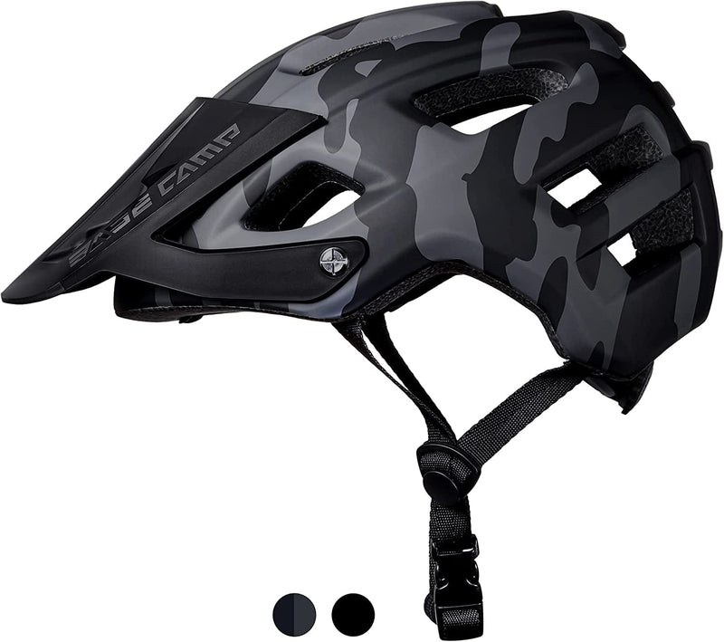 BASE CAMP Mountain Bike Helmet, Bike Helmet with Visor for Adult Men Women, Lightweight Adjustable Cycling MTB Helmet Sporting Goods > Outdoor Recreation > Cycling > Cycling Apparel & Accessories > Bicycle Helmets BASE CAMP Grey  