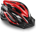 Basecamp Specialized Bike Helmet, Bicycle Helmet with Helmet Accessories-Led Light/Removable Visor/Portable Bag Cycling Helmet Bc-ddtk Adjustable for Adult Men&Women Road&Mountain Sporting Goods > Outdoor Recreation > Cycling > Cycling Apparel & Accessories > Bicycle Helmets Basecamp BlackWhiteRed  