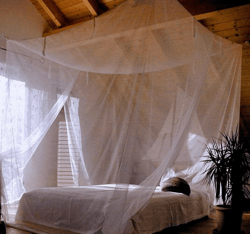 Basik Nature Jumbo Mosquito Net Canopy for King Size Bed. Mosquito Net Bed. the Thin Mesh Netting Lets the Breeze in and Bugs Out (2 Openings) Sporting Goods > Outdoor Recreation > Camping & Hiking > Mosquito Nets & Insect Screens Basik Nature   