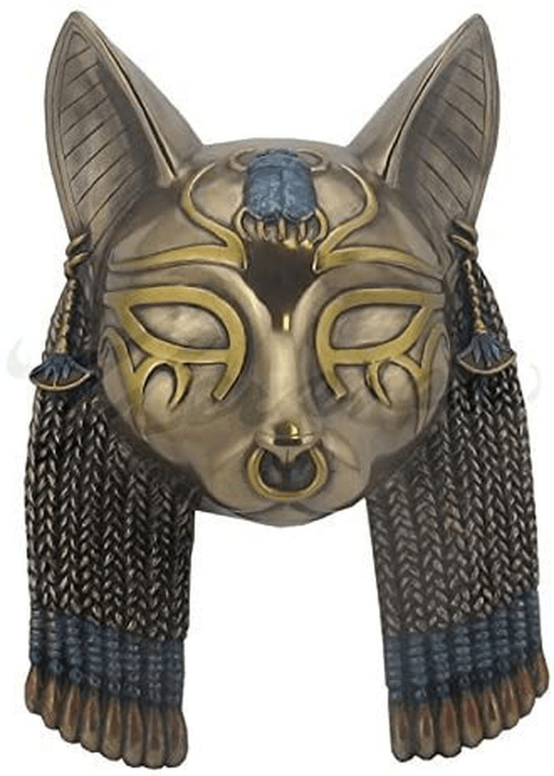 Bastet Mask Egyptian Wall Plaque Sculpture Home & Garden > Decor > Artwork > Sculptures & Statues wu   