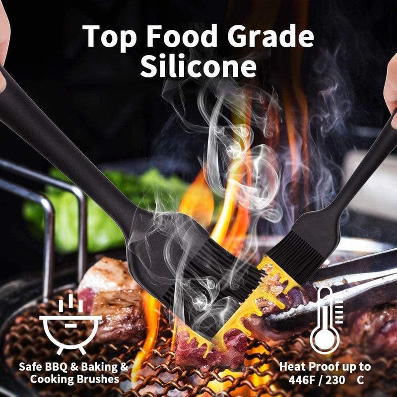 Basting Brushes Silicone Food Grade Baking Pastry Brush Set Sauce Oil Butter Marinades Spread Heat Resistant BBQ Grill Brushes Kitchen Cooking Tools Dishwasher Safe(4 Pack) Home & Garden > Kitchen & Dining > Kitchen Tools & Utensils silicone brush   