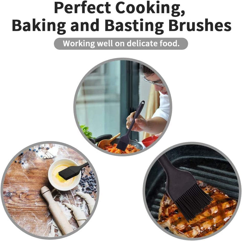 Basting Brushes Silicone Food Grade Baking Pastry Brush Set Sauce Oil Butter Marinades Spread Heat Resistant BBQ Grill Brushes Kitchen Cooking Tools Dishwasher Safe(4 Pack) Home & Garden > Kitchen & Dining > Kitchen Tools & Utensils silicone brush   
