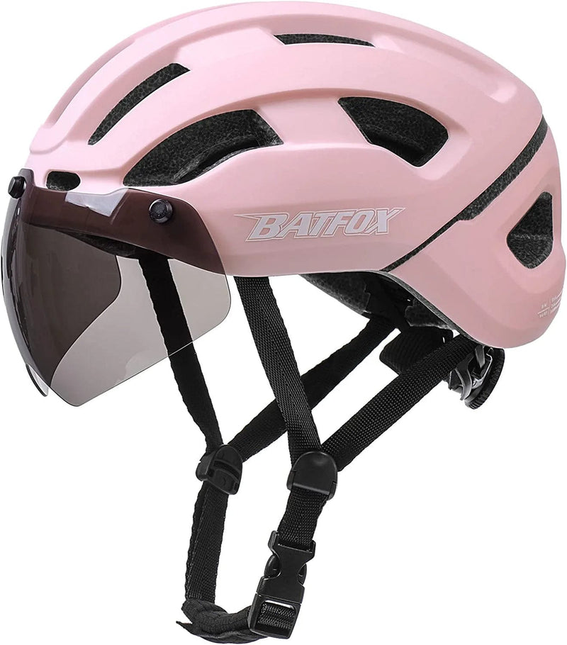 BATFOX Bike Helmets for Men Women,With Rear Rechargeable Safety LED Light + Sun Visor + Eye Shield Goggles Sporting Goods > Outdoor Recreation > Cycling > Cycling Apparel & Accessories > Bicycle Helmets BATFOX   