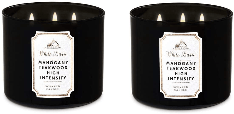 Bath & Body Works White Barn 3-Wick Candle in Mahogany Teakwood High Intensity (Pack of 2) Home & Garden > Decor > Home Fragrances > Candles Bath & Body Works Default Title  