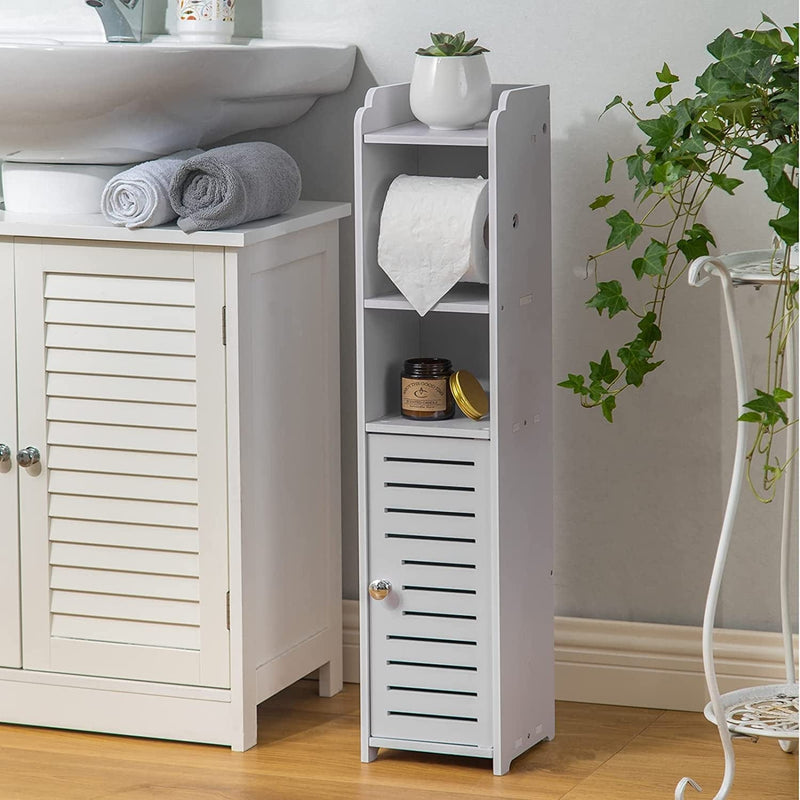 Bathroom Storage Cabinet,Small Bathroom Storage Cabinet Great for Toilet Paper Holder,Narrow Bathroom Cabinet-Over the Toilet Storage Waterproof for Small Spaces,White Bathroom Organizer by AOJEZOR Home & Garden > Household Supplies > Storage & Organization AOJEZOR White 30"H (pro rod) 