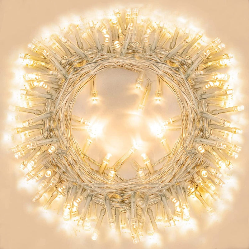 Battery Operated String Lights, 42.6Ft 120 LED Battery Powered Fairy Lights with Timer and 8 Modes, IP 65 Waterproof Twinkle Lights for Indoor Outdoor Christmas Tree Wedding Party Bedroom(Warm White) Home & Garden > Lighting > Light Ropes & Strings OOBILA Warm White  
