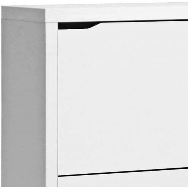 Baxton Studio Simms Modern Shoe Cabinet, White