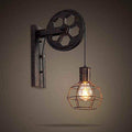 BAYCHEER 1 Light Wall Sconce Keyed Socket Pulley LED Industrial Wall Sconces Retro Wall Lights Fixture for Indoor Lighting Barn Restaurant in Rust Finished Home & Garden > Pool & Spa > Pool & Spa Accessories BAYCHEER A Rust  
