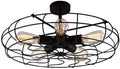 BAYCHEER Semi Flush Mount Ceiling Light Vintage Pendant Lights Industrial Chandelier Black Metal Cage Hanging Fixture with 5 E26 Bulb Base for Hallway,Restaurant,Warehouse,Barn,Living Room,Ul Listed Home & Garden > Pool & Spa > Pool & Spa Accessories BAYCHEER Hl371436  
