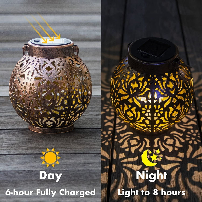 BAYWEST Outdoor Waterproof Solar Lanterns, Metal LED Decorative Lamps, Hanging Lamps,Solar Outdoor Lights Decorative,With Hollow Pattern Design, 2 Pack Home & Garden > Lighting > Lamps Shenzhen Xizhen Technology Co., Ltd.   