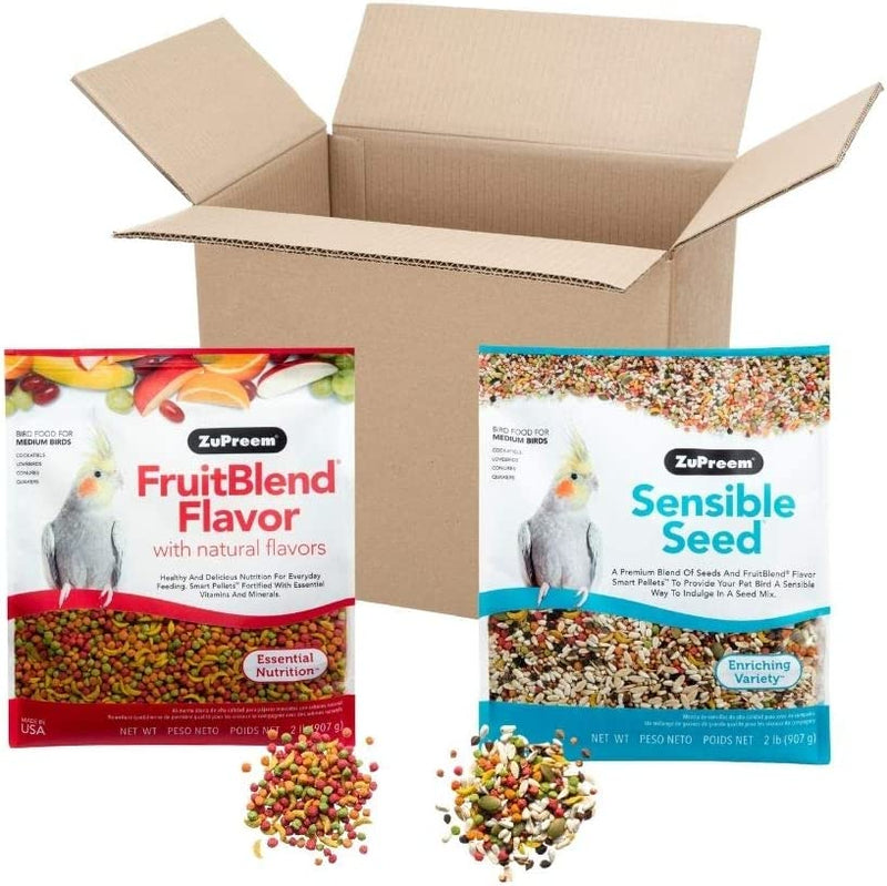 Zupreem Bundle Fruitblend Flavor Pellets & Sensible Seed for Medium Birds, 2 Lb (Pack of 2) - Essential Nutrition & Enriching Variety Animals & Pet Supplies > Pet Supplies > Bird Supplies > Bird Food ZuPreem   