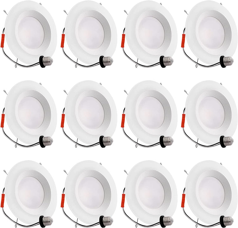 Energetic LED Recessed Lighting 6 Inch, 12.5W=100W, Warm White 3000K, 950LM, Retrofit Downlight, Dimmable Trim Can Lights, Baffle Trim, Damp Rated, ETL, 12 Pack Home & Garden > Lighting > Flood & Spot Lights ENERGETIC SMARTER LIGHTING Warm Whte 3000k  