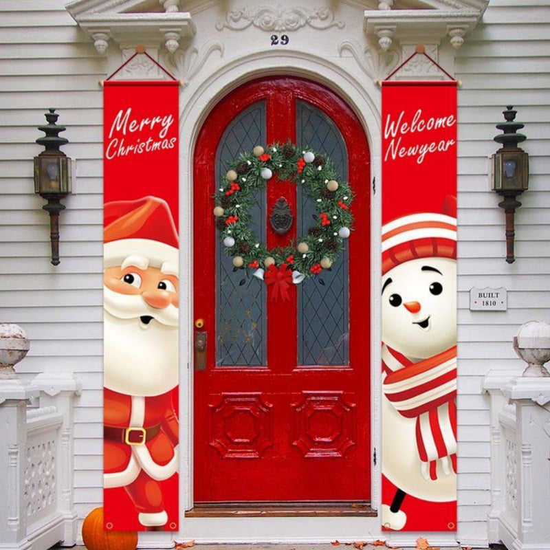 Christmas Decorations Outdoor Indoor, Believe and Merry Christmas Banner, Christmas Porch Sign for Home Indoor Exterior Front Door Yard Living Room Wall Apartment Party Home Home & Garden > Decor > Seasonal & Holiday Decorations& Garden > Decor > Seasonal & Holiday Decorations Altsales D  