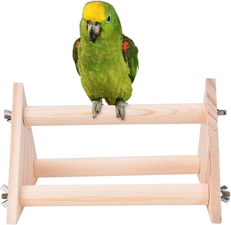 Coscosx Parrot Cage Perch,Wooden Platform Stand,Cage Perches,Tree Springboard,Corner Shelf Laddered,Hanging Swing,Natural Wood Branches for Parakeets Bird Chinchilla Hamster Guinea Squirrel Hedgehog Animals & Pet Supplies > Pet Supplies > Bird Supplies Dream-Wonderland stand  