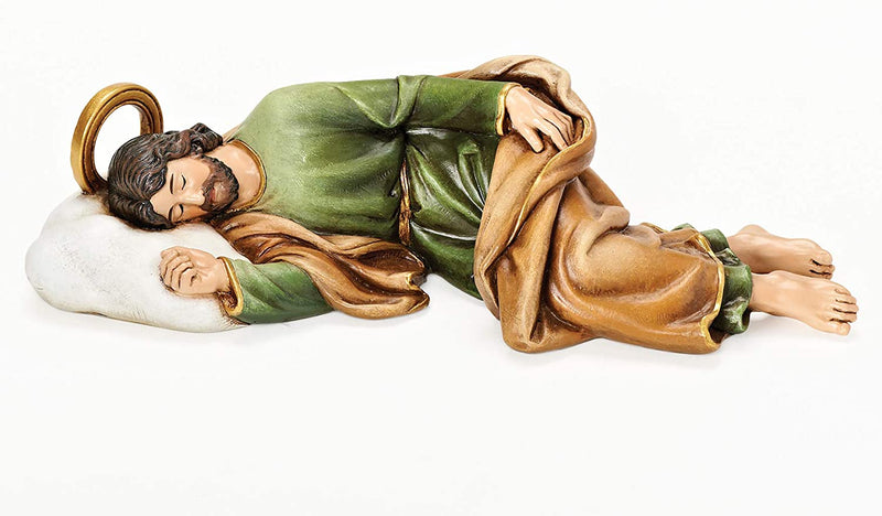 Joseph'S Studio by Roman - Sleeping St. Joseph Figure, Life of Christ, Renaissance Collection, 2.25" H and 8.25" W, Resin and Stone, Religious Gift, Decoration