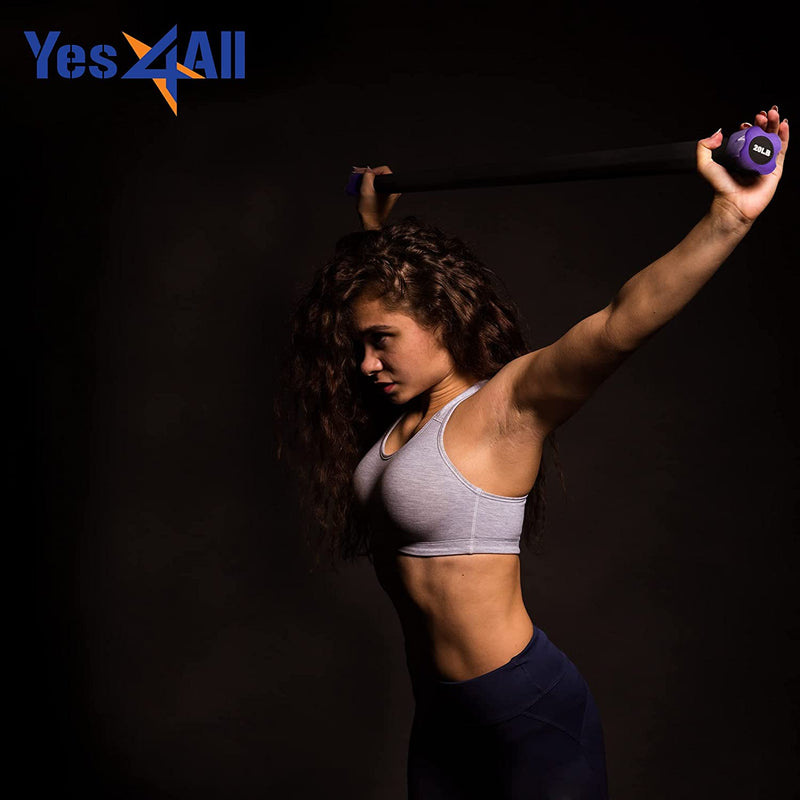 Yes4All Yes4All Total Body Workout Weighted Bar, Resistance Band Bar, Weighted Bar Racks, Single/Combo Sporting Goods > Outdoor Recreation > Fishing > Fishing Rods Yes4All   
