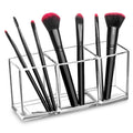 Hblife Clear Makeup Brush Holder Organizer, Acrylic Cosmetic Brushes Storage with 3 Slots, Eyeliners Display Case for Vanity Home & Garden > Household Supplies > Storage & Organization HBlife Clear  