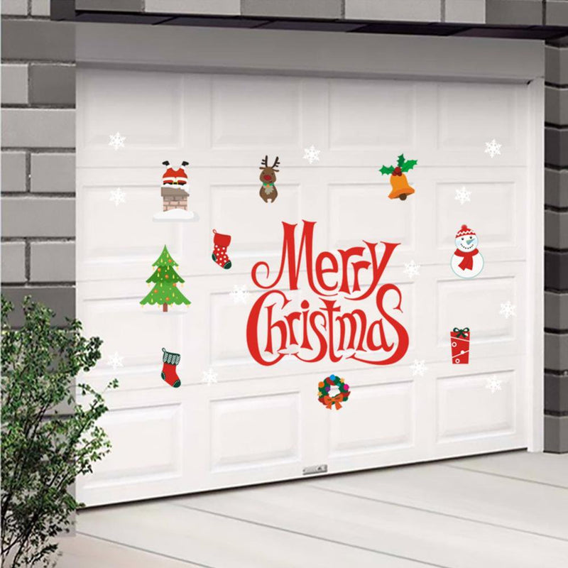 Merry Christmas PVC Decorative Stickers Garage Door Decoration Sticker Wall Refrigerator Decoration Stickers Xmas Holiday Party Decor Supplies Home & Garden > Decor > Seasonal & Holiday Decorations& Garden > Decor > Seasonal & Holiday Decorations Avail L D2 