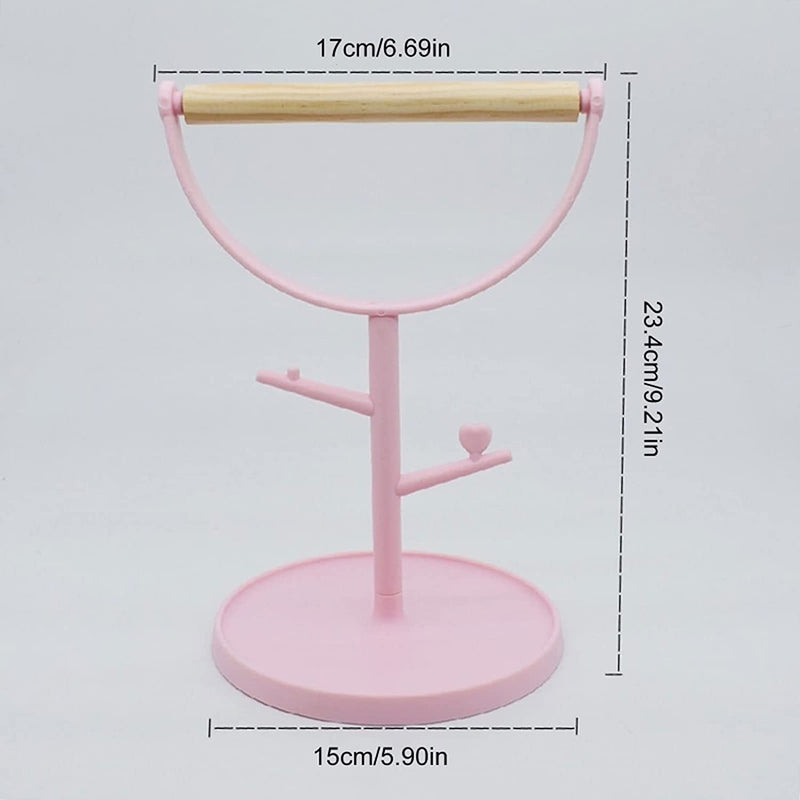 BEDEN Parrot Cage Bird Perch Stand Toy Wood Platform Cage Accessories Exercise Toys for Cockatiel Lovebirds (Color : Pink) Animals & Pet Supplies > Pet Supplies > Bird Supplies BEDEN   
