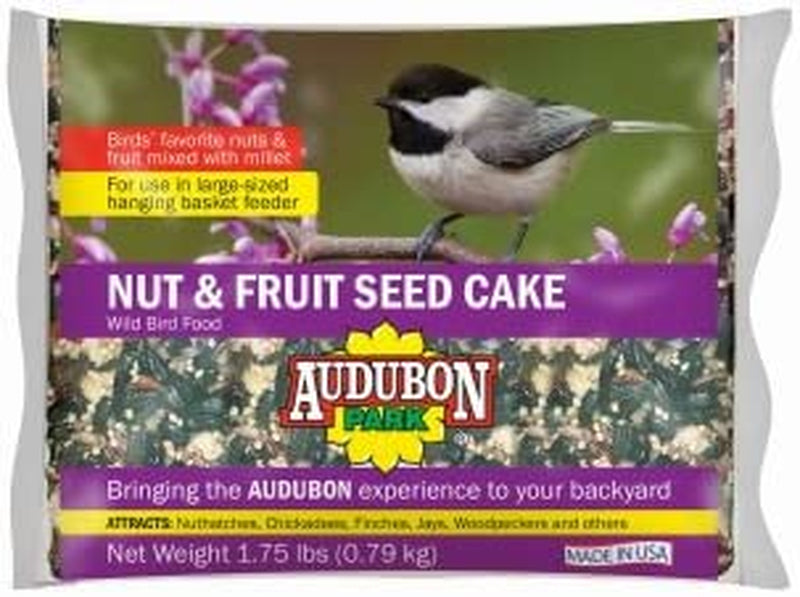 Audubon Park 11932 Nut & Fruit Seed Cake Wild Bird Food, 1.75-Pounds, 1-Pack Animals & Pet Supplies > Pet Supplies > Bird Supplies > Bird Food Audubon Park   