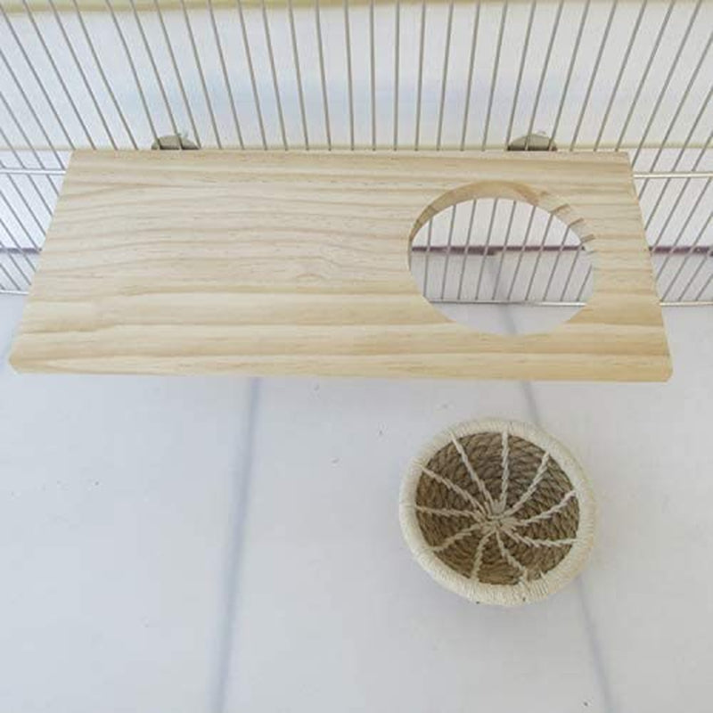 Bird Perch Platform with Hemp Rope Nest Parrot Breeding Hatching Bed for Budgie Parakeet Cockatiel Conure Canary Lovebird (M, Hemp Rope) Animals & Pet Supplies > Pet Supplies > Bird Supplies Wontee   