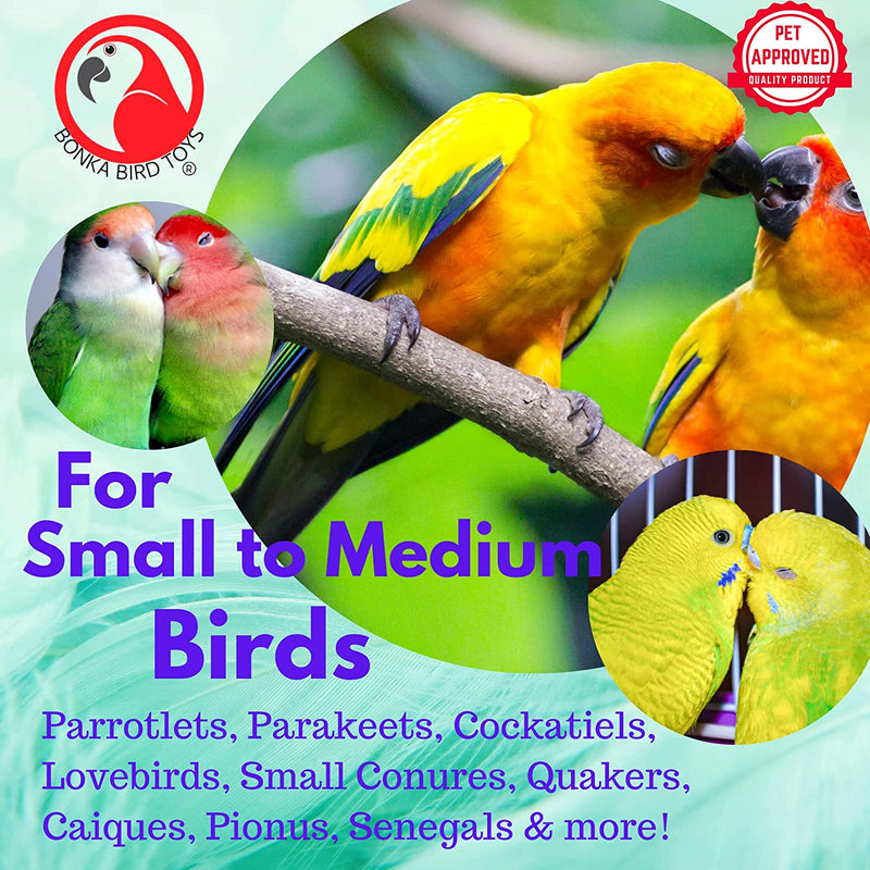 Bonka Bird Toys 3875 Take Out Small Medium Bird Toy Oyster Pail Treat Box Foraging Paper Chew Shred Cockatiel Parakeet Conures and Other Similar Birds Animals & Pet Supplies > Pet Supplies > Bird Supplies > Bird Toys Bonka Bird Toys   