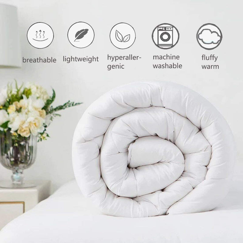Gokoco Comforter - 100% Egyptian Cotton 600 Thread Count 400GSM Fiber Fill 3Pcs Comforter Set, Queen/Full Size (90" X 90") Inch, Burgundy Solid Home & Garden > Linens & Bedding > Bedding > Quilts & Comforters GoKoCo   