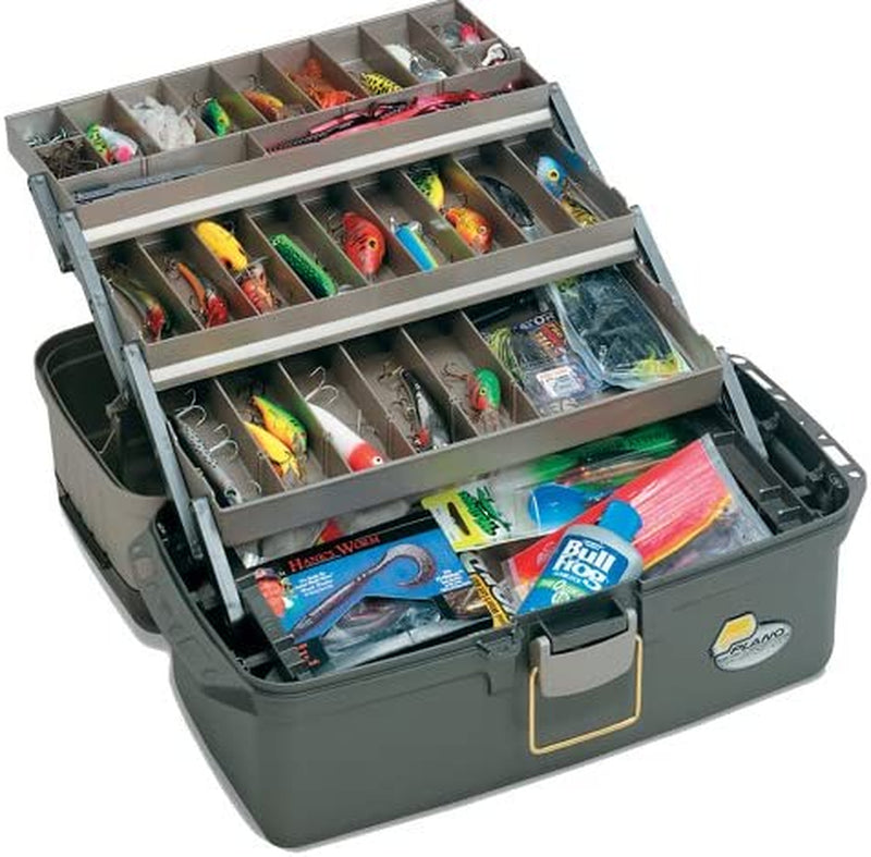 Plano Large 3-Tray with Top Access Tackle Box, Gray, Pack of 1 Sporting Goods > Outdoor Recreation > Fishing > Fishing Tackle Plano   