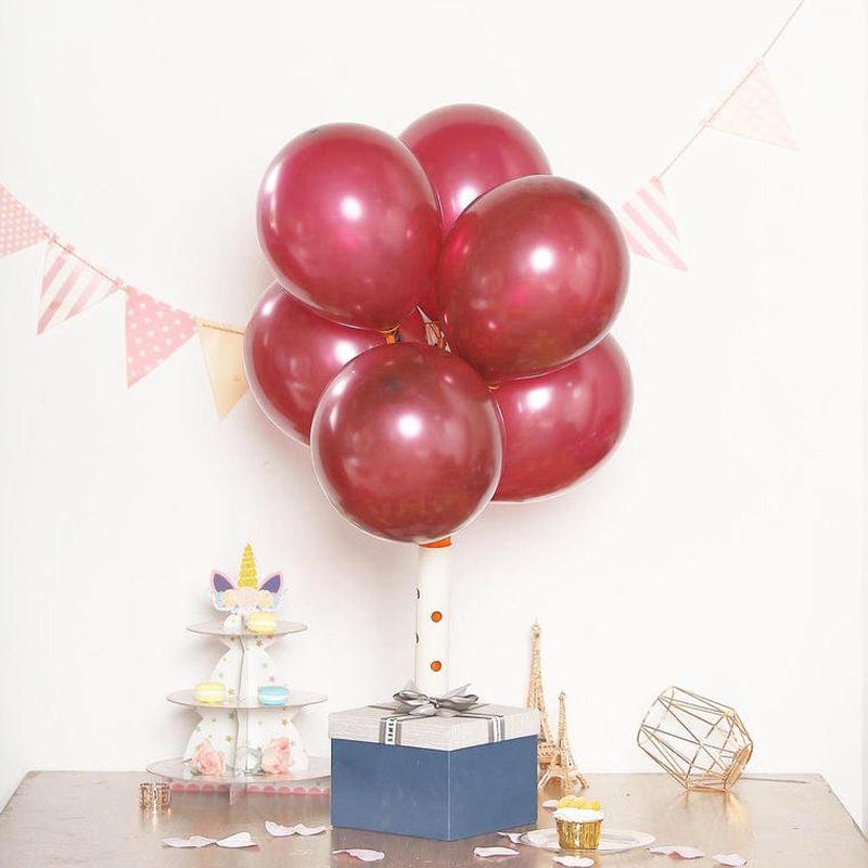 Bbgoat 12" Metallic Latex Balloons Wedding Event Decorations Birthday Party New Year Eve Party Supplies-Burgundy-25/Pk Arts & Entertainment > Party & Celebration > Party Supplies Bbgoat   