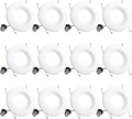Bbounder Lighting 12 Pack 5/6 Inch LED Recessed Downlight, Baffle Trim, Dimmable, 12.5W=100W, 5000K Daylight, 950 LM, Damp Rated, Simple Retrofit Installation - UL No Flicker Home & Garden > Lighting > Flood & Spot Lights BBOUNDER 3000k Warm White 6 Inch 