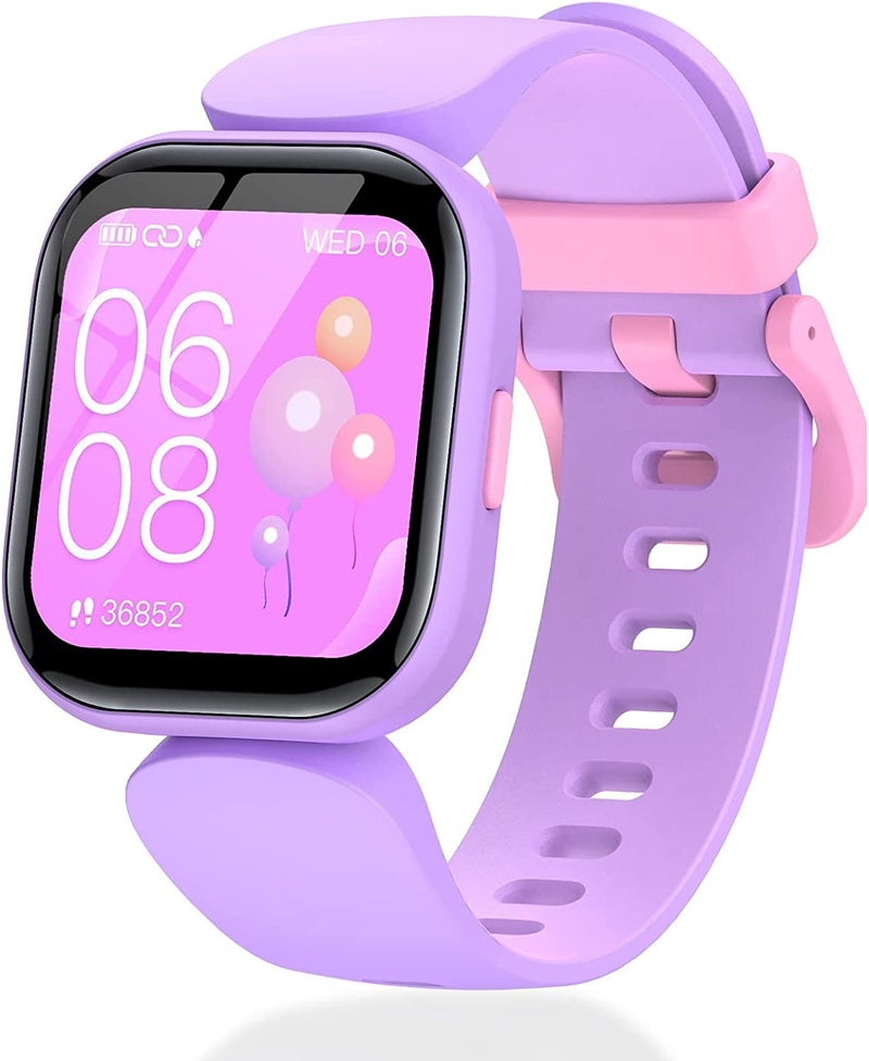 QOOGOT Kids Smart Watch for Boys Girls,Health Fitness Tracker with Heart Rate Sleep Monitor,19 Sport Modes Activity Tracker with Pedometer Steps Calories Counter,Waterproof Alarm Clock Kids Gift Sporting Goods > Outdoor Recreation > Winter Sports & Activities QOOGOT purple  