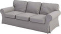 Custom Slipcover Replacement Cotton Ektorp Loveseat Cover Replacement Is Made Compatible for IKEA Ektorp Loveseat Sofa Slipcover(Coffee Loveseat) Home & Garden > Decor > Chair & Sofa Cushions Custom Slipcover Replacement Light Gray Durable Cotton  
