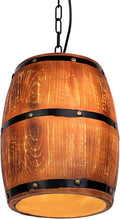 Newrays Antique Wood Wine Barrel Pendant Lamp Hanging Rustic Unique Kitchen Bar Ceiling Lamp Light Fixtures (XS) Home & Garden > Lighting > Lighting Fixtures Newrays S-resin  
