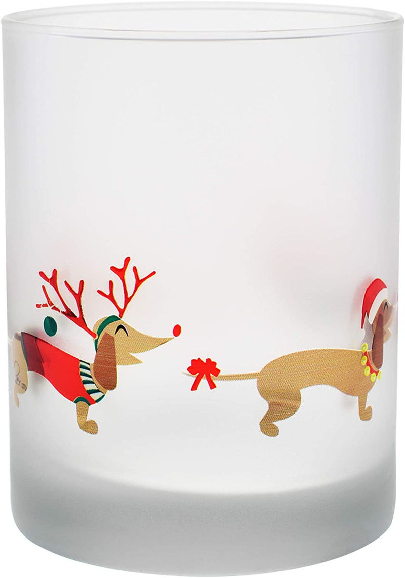 Culver Holiday Decorated Frosted Double Old Fashioned Tumbler Glasses, 13.5-Ounce, Gift Boxed Set of 2 (Snow Dogs) Home & Garden > Kitchen & Dining > Tableware > Drinkware Culver   