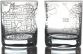 Greenline Goods Whiskey Glasses - 10 Oz Tumbler Gift Set for Denver Lovers, Etched with Denver Map | Old Fashioned Rocks Glass - Set of 2