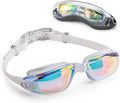 Dasmeer Swim Goggles, No Leaking anti Fog UV Protection Swimming Goggles for Adult Men Women Teens Sporting Goods > Outdoor Recreation > Boating & Water Sports > Swimming > Swim Goggles & Masks DasMeer White&pink  