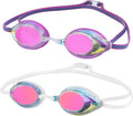 DARIDO Swim Goggles, Swimming Goggles 2 Pack anti Fog UV Protection No Leaking for Adult, Men, Women, Youth, Kids Sporting Goods > Outdoor Recreation > Boating & Water Sports > Swimming > Swim Goggles & Masks DARIDO Purplish Red/Pink & White  