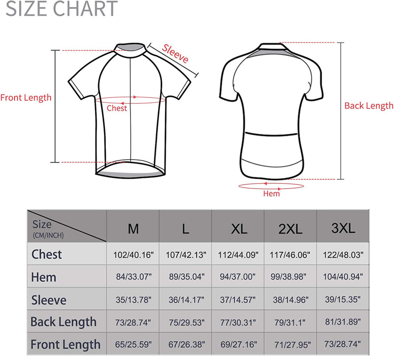 FEIXIANG Men'S Cycling Bike Jersey Short/Long Sleeve Moisture Wicking Breathable Biking Shirts with 3 Rear Pocket Sporting Goods > Outdoor Recreation > Cycling > Cycling Apparel & Accessories FEIXIANG   