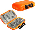 KEESHINE SMALL Fishing Tackle Box, Floating Storage Box, Double-Sided Fishing Lure Box with Adjustable Dividers Storage Jewelry Organizer Making Kit Container for Lure Hook Beads Earring Tool(Orange) Sporting Goods > Outdoor Recreation > Fishing > Fishing Tackle KEESHINE Pocket Size Box (Size: 4.4”L x 3”W x 1.2”H)  