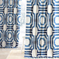 HPD Half Price Drapes Printed Cotton Curtains for Living Room 50 X 96 (1 Panel), PRTW-D24A-96, Ikat Blue Home & Garden > Decor > Window Treatments > Curtains & Drapes HPD Half Price Drapes Blue 50 in x 108 in 